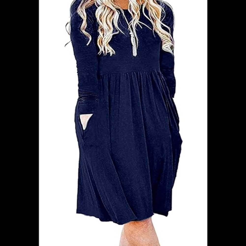 NWT Navy Babydoll Tunic Dress